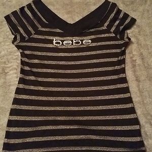 Bebe Off the Shoulder V NeckTop